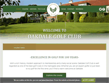 Tablet Screenshot of oakdalegolfclub.co.uk